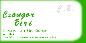 csongor biri business card